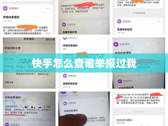 快手怎么查谁举报过我