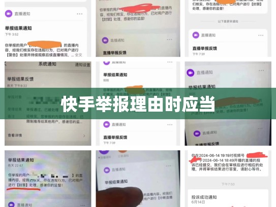 快手举报理由时应当