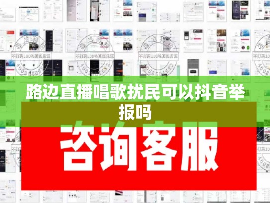 路边直播唱歌扰民可以抖音举报吗