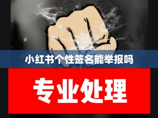 小红书个性签名能举报吗