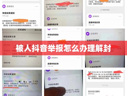 被人抖音举报怎么办理解封