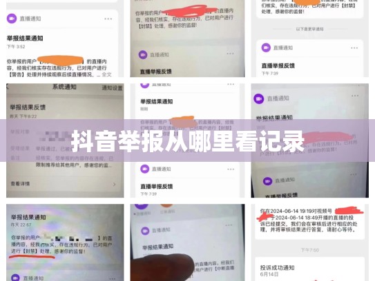 抖音举报从哪里看记录