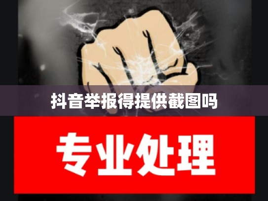 抖音举报得提供截图吗