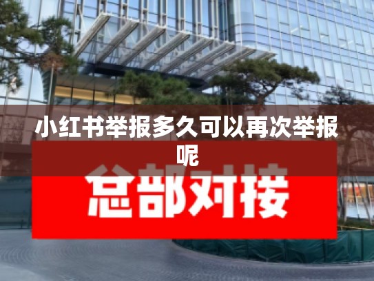 小红书举报多久可以再次举报呢