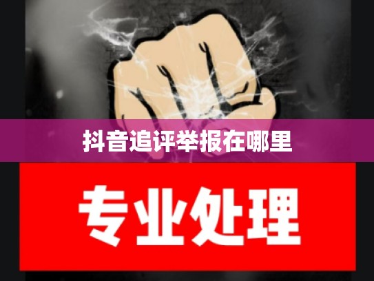 抖音追评举报在哪里