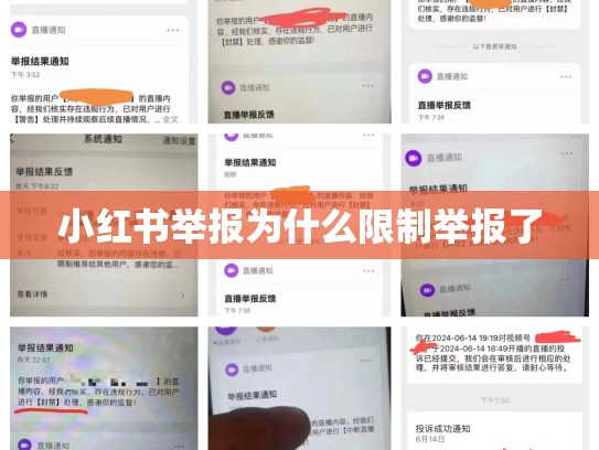 小红书举报为什么限制举报了