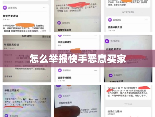 怎么举报快手恶意买家
