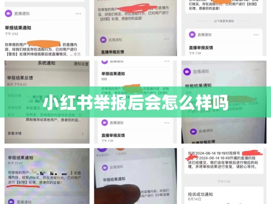 小红书举报后会怎么样吗