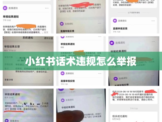 小红书话术违规怎么举报