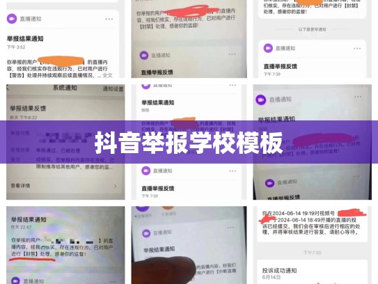 抖音举报学校模板
