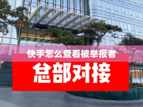 快手怎么查看被举报者