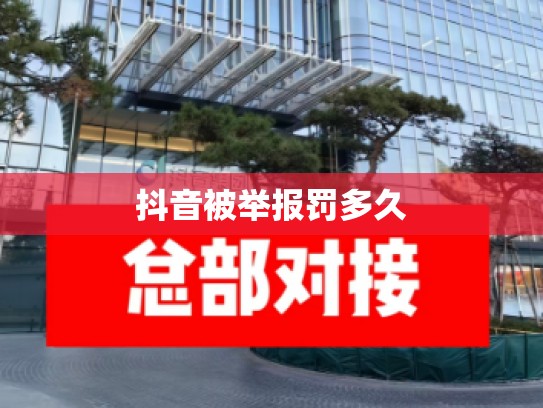 抖音被举报罚多久
