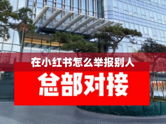 在小红书怎么举报别人