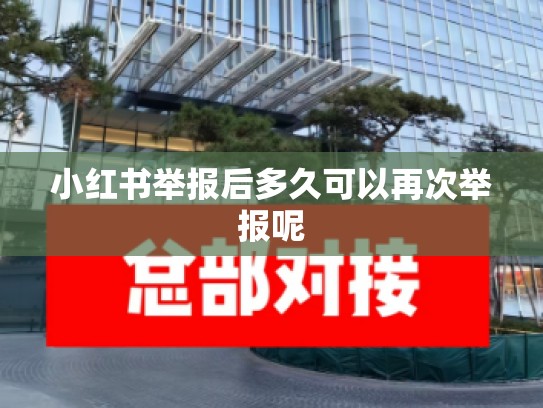 小红书举报后多久可以再次举报呢