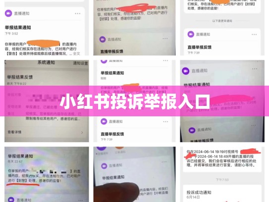 小红书投诉举报入口