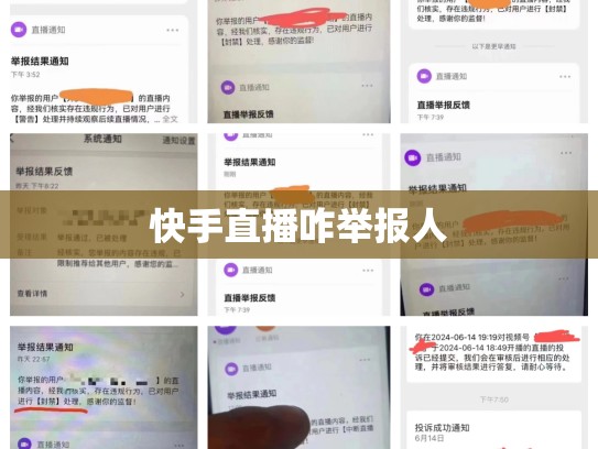 快手直播咋举报人