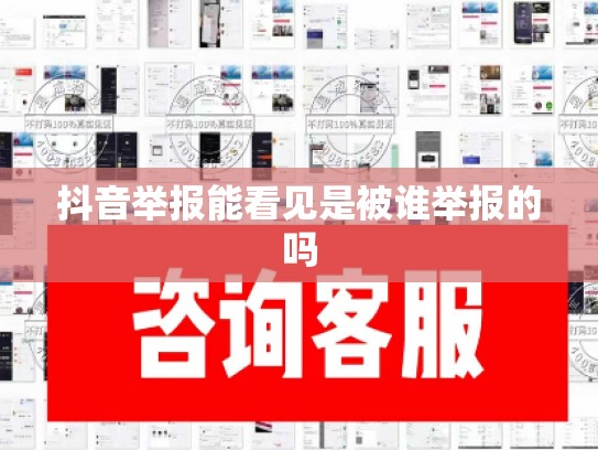 抖音举报能看见是被谁举报的吗