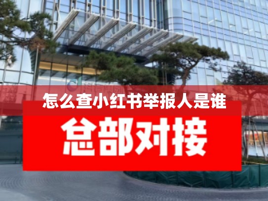 怎么查小红书举报人是谁