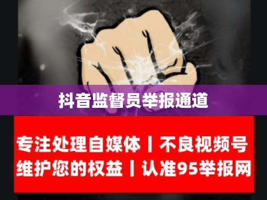 抖音监督员举报通道