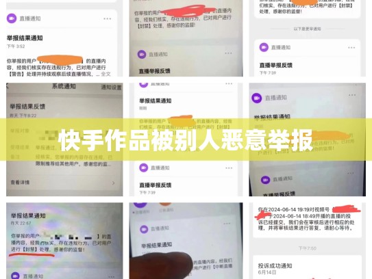 快手作品被别人恶意举报