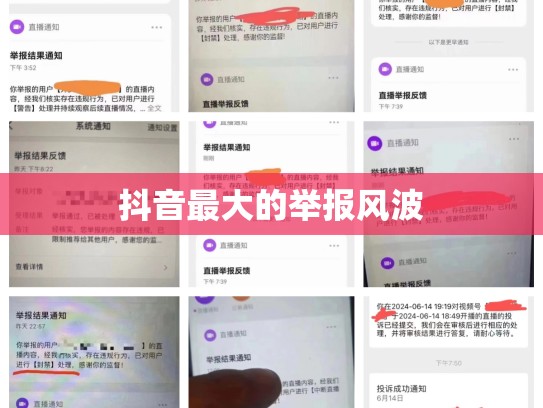 抖音最大的举报风波