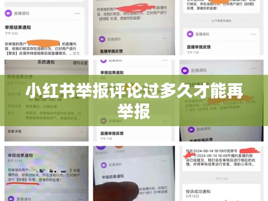 小红书举报评论过多久才能再举报