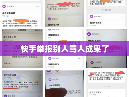 快手举报别人骂人成果了