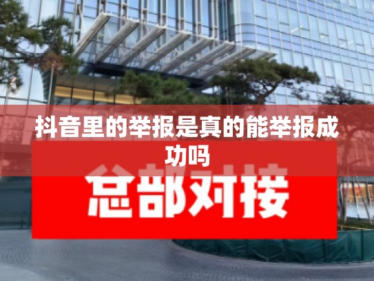 抖音里的举报是真的能举报成功吗