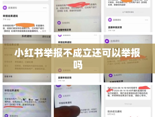 小红书举报不成立还可以举报吗
