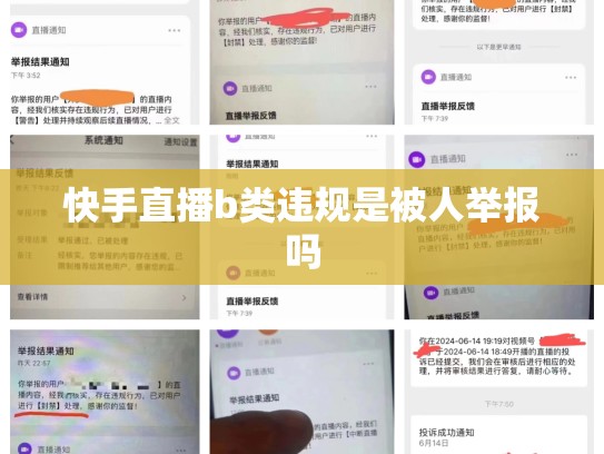 快手直播b类违规是被人举报吗