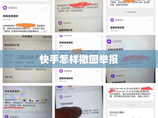 快手怎样撤回举报