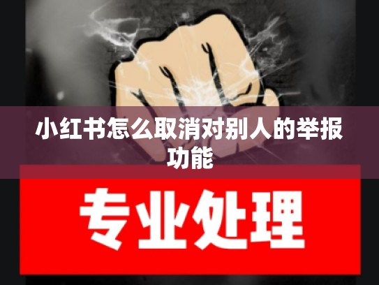 小红书怎么取消对别人的举报功能
