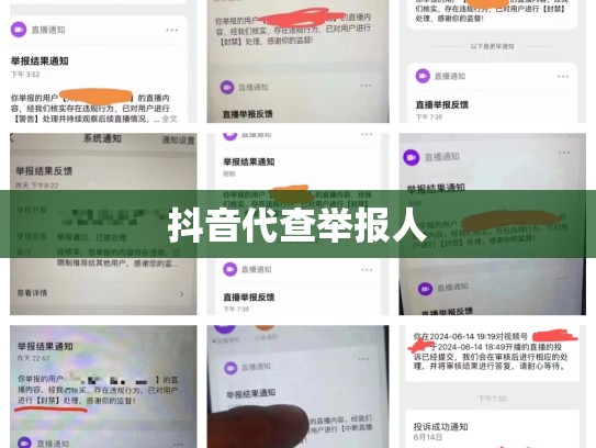 抖音代查举报人