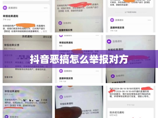 抖音恶搞怎么举报对方