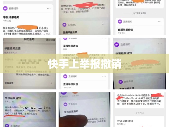 快手上举报撤销