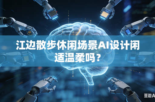 江边散步休闲场景AI设计闲适温柔吗？