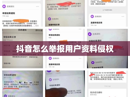 抖音怎么举报用户资料侵权