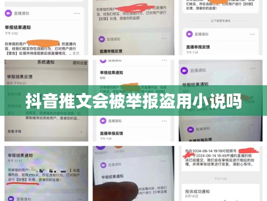 抖音推文会被举报盗用小说吗