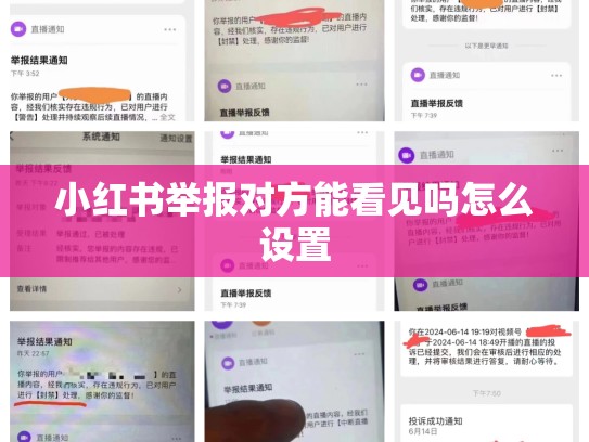 小红书举报对方能看见吗怎么设置