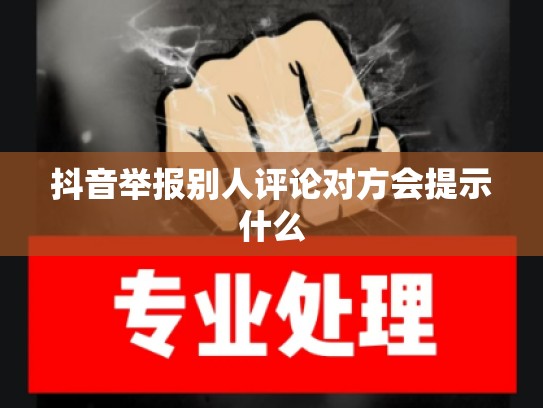 抖音举报别人评论对方会提示什么