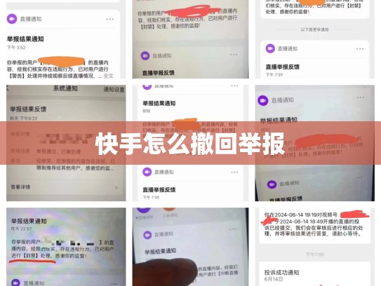 快手怎么撤回举报