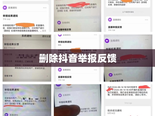 删除抖音举报反馈