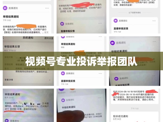 视频号专业投诉举报团队