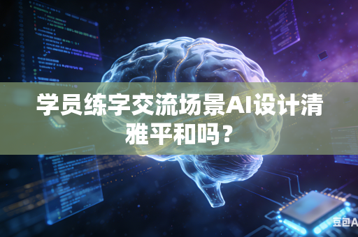 学员练字交流场景AI设计清雅平和吗？-第1张图片-AI优尚网