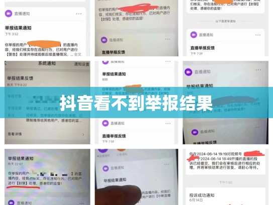 抖音看不到举报结果