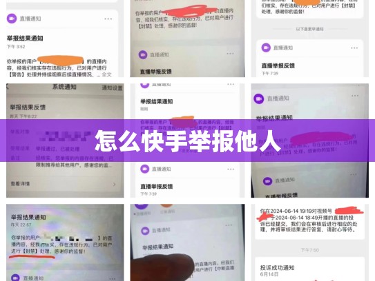 怎么快手举报他人