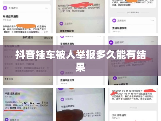 抖音挂车被人举报多久能有结果