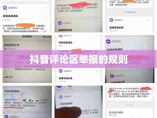 抖音评论区举报的规则