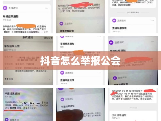 抖音怎么举报公会