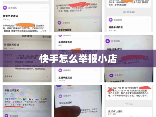 快手怎么举报小店